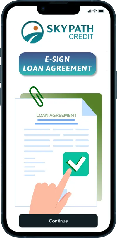 Hero Section Image showing Personal Loan Application in a Smart Phone